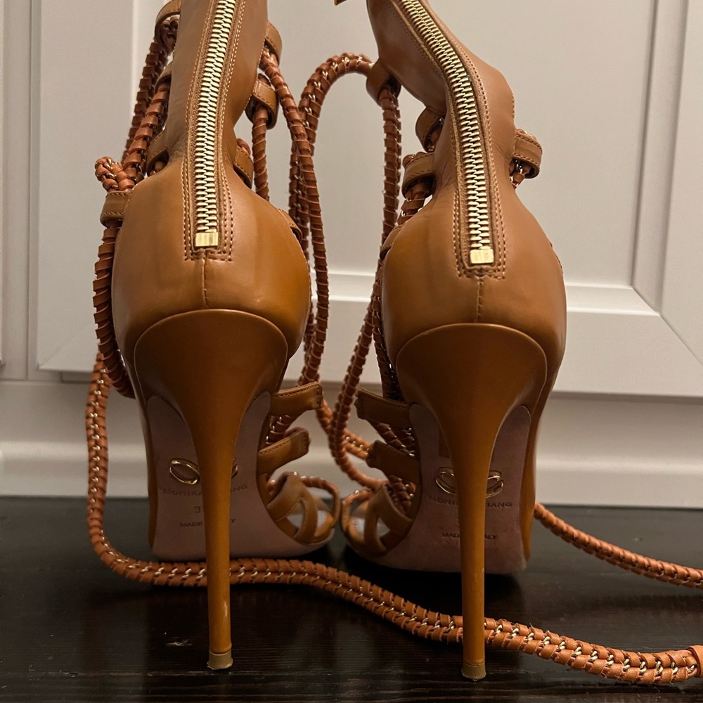 Monika Chiang Rope sandal Imena Tan Gold size 37.5 excellent - Picture 8 of 11